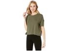 Juicy Couture Stud Embellished Jersey Tee (dark Army) Women's Clothing