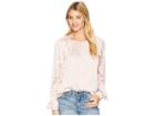Chaps Hammered Satin Long Sleeve Blouse (dusted Blush) Women's Blouse