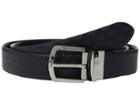 Emporio Armani Printed Leather Belt (night Blue) Men's Belts