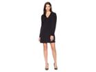 Kenneth Cole New York Long Sleeve V-neck Dress (black) Women's Dress