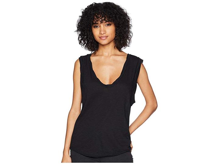 Free People Cleo Tee (black) Women's Sleeveless