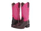 Ariat Round Up Square Toe (wicker/hot Pink) Cowboy Boots