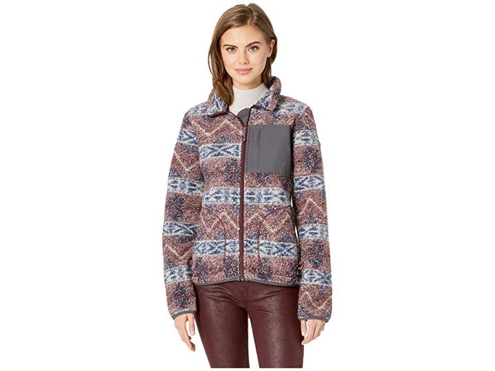 Burton Premium Bombay Full Zip (port Royal Jacquard Stripe) Women's Clothing