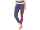 Champion Authentic 7/8 Leggings (imperial Indigo Heather/red) Women's Casual Pants