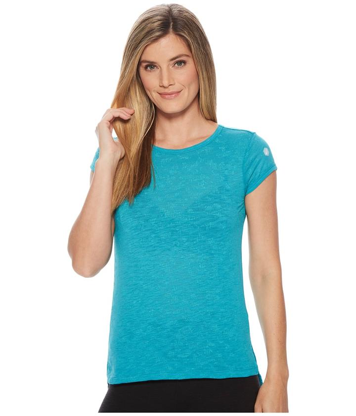 Asics Legends Short Sleeve Top (lake Blue) Women's Short Sleeve Pullover