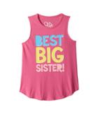 Chaser Kids Best Big Sister Muscle Tank (little Kids/big Kids) (princess Pink) Girl's Clothing