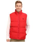 U.s. Polo Assn. Basic Puffer Vest (engine Red) Men's Vest