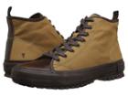 Frye Ryan Lug Mid Lace (tan Waxy Canvas) Men's Lace-up Boots