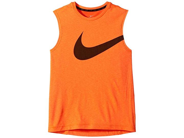 Nike Kids Breathe Top Sleeveless Hyper Gfx (little Kids/big Kids) (hyper Crimson/rush Orange) Boy's Sleeveless