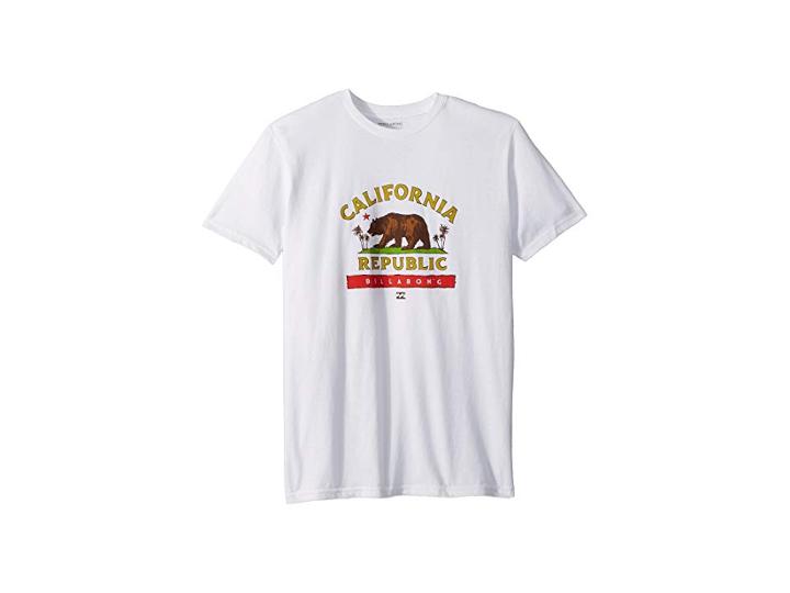 Billabong Kids Cali Bear T-shirt (big Kids) (white) Boy's T Shirt