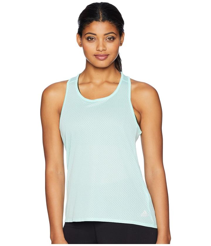 Adidas Response Light Speed Tank Top (clear Mint/colored Heather) Women's Sleeveless
