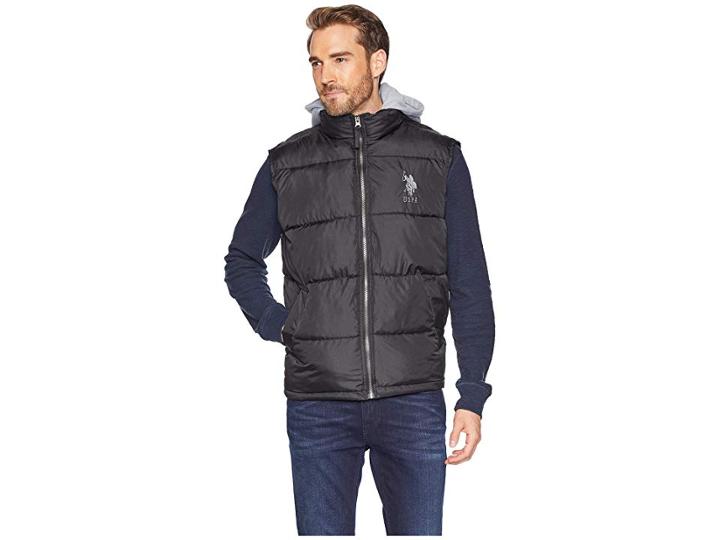U.s. Polo Assn. Hooded Basic Vest (black) Men's Vest