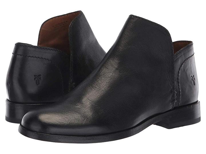 Frye Elyssa Shootie (black Waxed Goat) Women's Pull-on Boots
