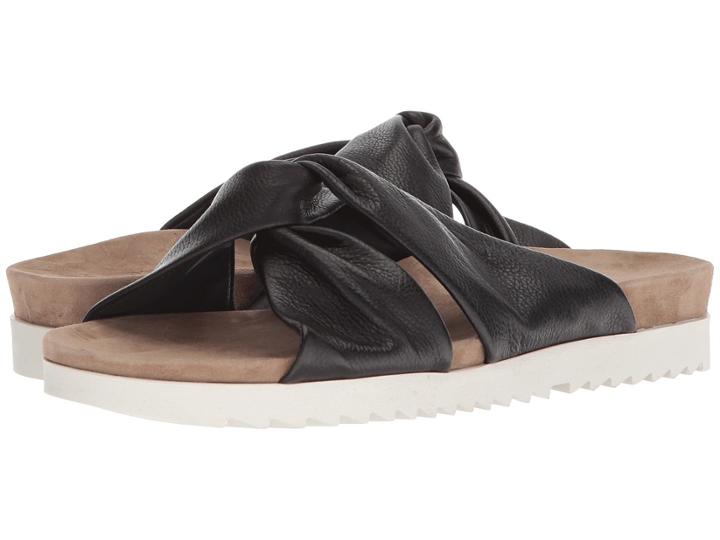 Paul Green Retreat Slide (black Leather Metallic) Women's Dress Sandals