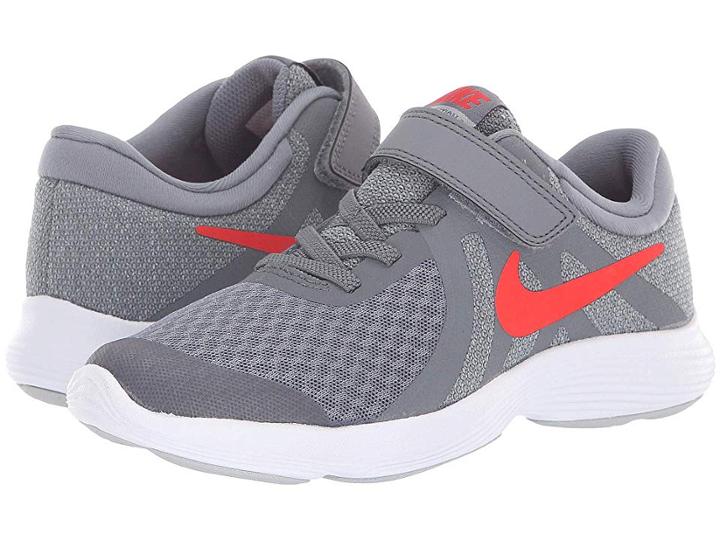 Nike Kids Revolution 4 (little Kid) (cool Grey/habanero Red/wolf Grey/white) Boys Shoes