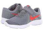Nike Kids Revolution 4 (little Kid) (cool Grey/habanero Red/wolf Grey/white) Boys Shoes