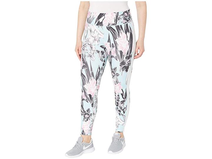 Nike One Tights Hyper Femme (sizes 1x-3x) (topaz Mist/white/reflective Silver) Women's Casual Pants