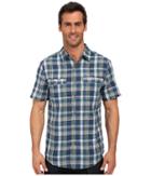 Royal Robbins Shasta Plaid Short Sleeve Shirt (phoenix Blue) Men's Short Sleeve Button Up