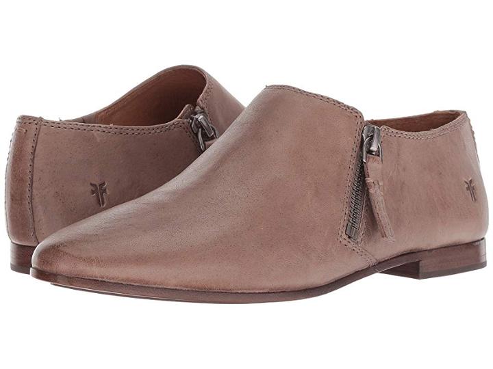 Frye Terri Zip Ankle Bootie (grey Antique Soft Vintage) Women's Zip Boots