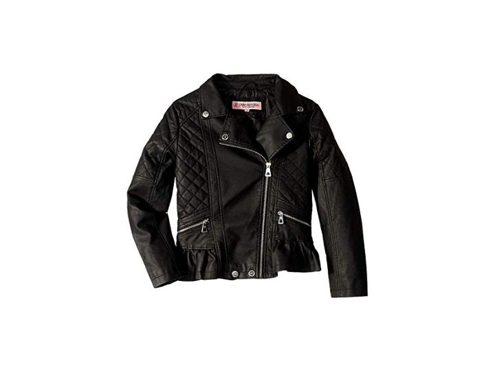 Urban Republic Kids Faux Leather Moto Jacket (little Kids/big Kids) (black) Girl's Coat