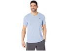 Nike Dry Tee Dri-fit Cotton V Solid (indigo Fog/light Armory Blue/black) Men's Clothing