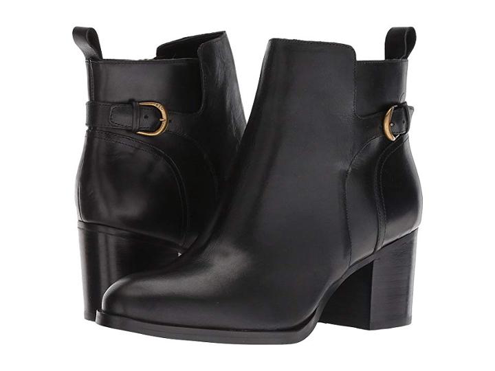 Lauren Ralph Lauren Ginelle (black Smooth Oil Leather) Women's Boots