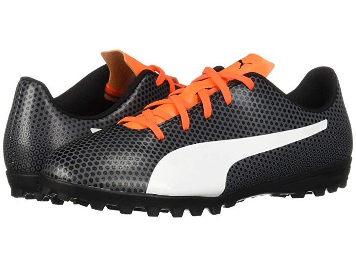 Puma Kids Spirit Tt (little Kid/big Kid) (puma Black/puma White/shocking Orange) Kids Shoes