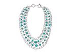 Lauren Ralph Lauren Turquoise Multi Row Necklace 18 (silver/turquoise) Necklace
