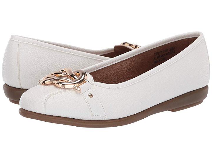 A2 By Aerosoles Better Luck (white Pu) Women's Flat Shoes