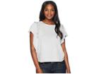 Cece Short Sleeve Tiered Ruffle Sleeve Top (grey Heather) Women's Clothing