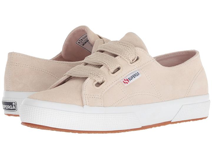 Superga 2750 Suew Biglace (taupe Suede) Women's Lace Up Casual Shoes