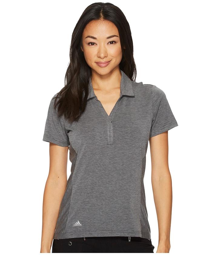 Adidas Golf Rangewear Short Sleeve Polo (black) Women's Short Sleeve Knit
