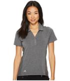 Adidas Golf Rangewear Short Sleeve Polo (black) Women's Short Sleeve Knit