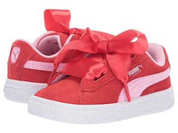 Puma Kids Suede Heart Radicals (toddler) (hibiscus/pale Pink) Girls Shoes