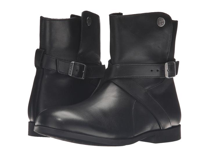 Birkenstock Collins (black Leather) Women's Boots