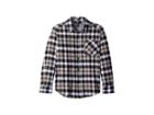 Volcom Kids Caden Plaid Long Sleeve Shirt (big Kids) (black) Boy's Long Sleeve Button Up