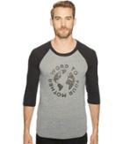 Alternative Baseball T-shirt (word To Your Mother/eco Grey/eco True Black) Men's Clothing
