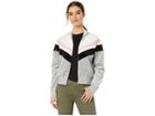 Juicy Couture Color Block Lightweight Velour Palisades Jacket (sliver Lining/angel/pitch Black) Women's Clothing