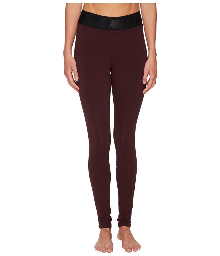 Nike Sportswear Leg-a-see High Waist Legging (deep Burgundy/white) Women's Casual Pants