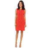 Christin Michaels Vera Lace-up Shift Dress (sunset Orange) Women's Dress