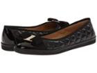 Salvatore Ferragamo Nappa Leather/tweed Sneaker (nero Millen Patent) Women's Flat Shoes