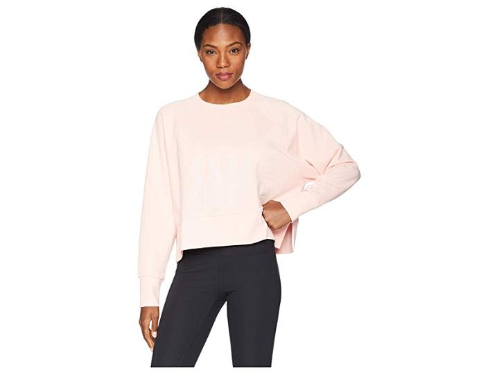 Nike Versa Crew Top (storm Pink/white) Women's Long Sleeve Pullover