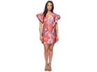 Badgley Mischka Floral Jacquard Runway Dress (lilac Multi) Women's Dress