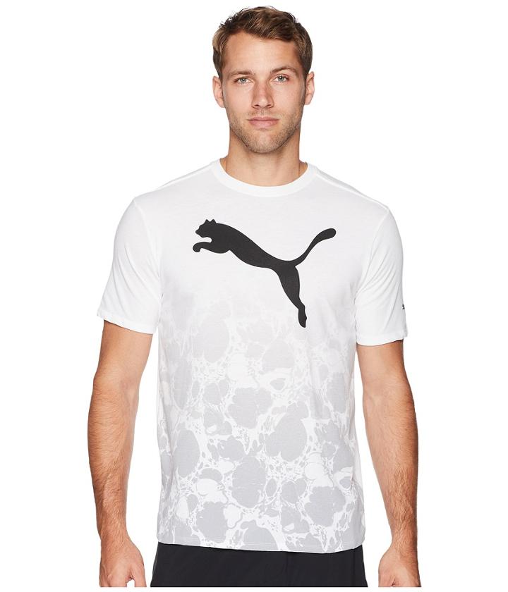 Puma Fast Fade Tee (puma White/gray Violet) Men's Clothing