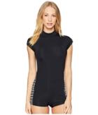 Hurley Quick Dry Koko Surf Suit (black) Women's Swimsuits One Piece