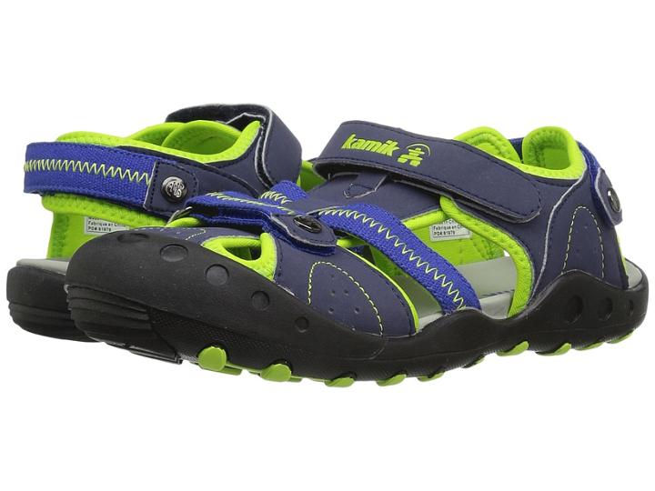 Kamik Kids Twig (toddler) (navy/lime) Boys Shoes