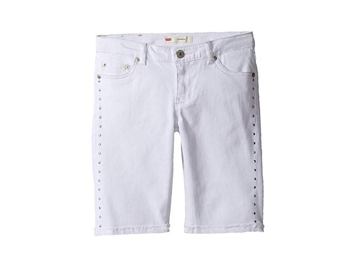 Levi's(r) Kids Sideseam Bermuda Shorts (big Kids) (white) Girl's Shorts