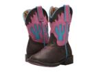Roper Kids Cactus (toddler) (brown Faux Leather Vamp Cactus Shaft) Cowboy Boots
