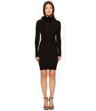 Boutique Moschino Maribou Neck Dress (black) Women's Dress