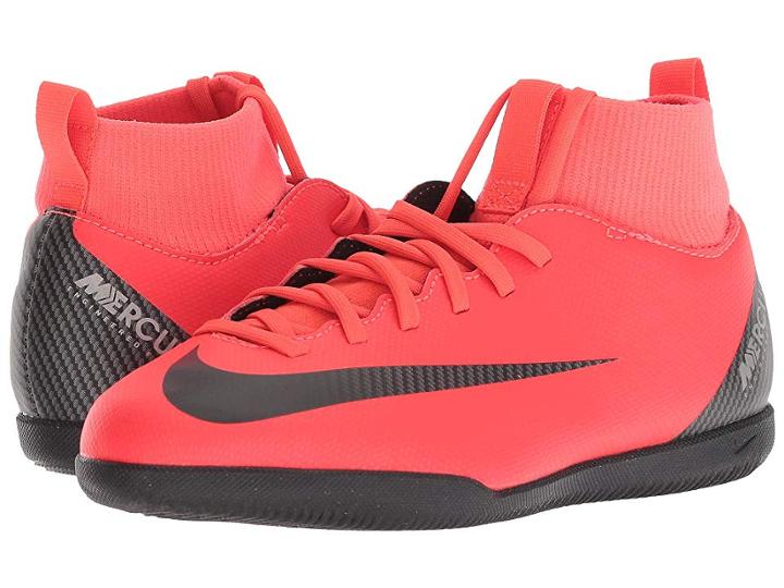 Nike Kids Superflyx 6 Club Cr7 Ic Soccer (little Kid/big Kid) (bright Crimson/black/chrome) Kids Shoes